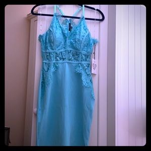 Fashion nova lace mini dress in mint